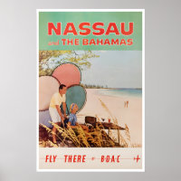 Nassau Bahamas Art Travel Poster Retro Print