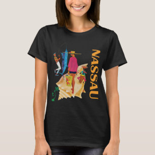 Nassau Bahamas Beach Palm Sunset Travel T-Shirt
