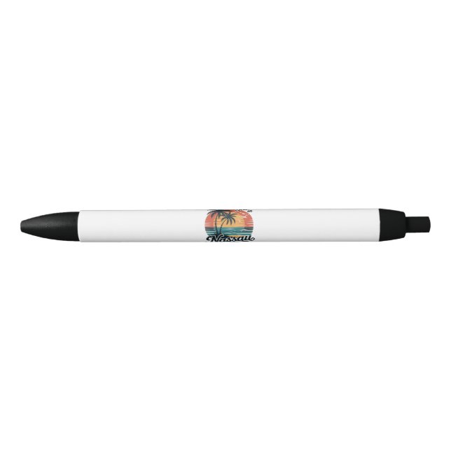 Nassau Bahamas Beach Summer Black Ink Pen (Front)