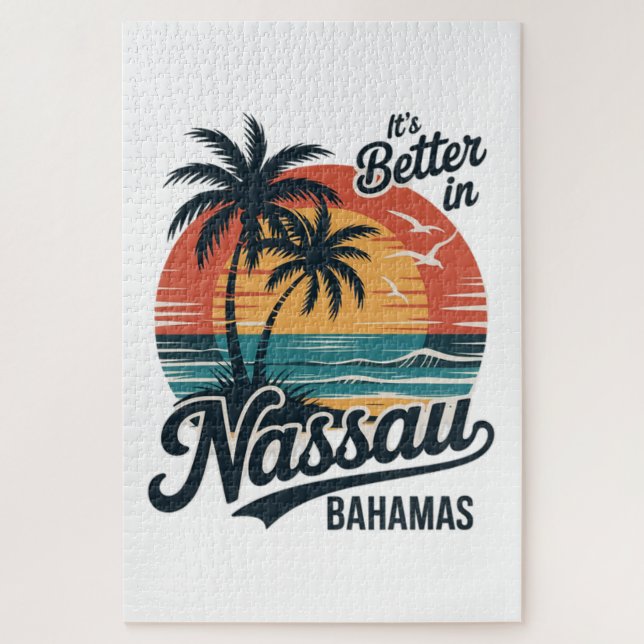 Nassau Bahamas Beach Summer Jigsaw Puzzle (Vertical)