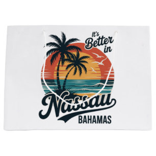 Nassau Bahamas Beach Summer Large Gift Bag