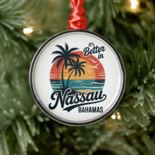 Nassau Bahamas Beach Summer Metal Tree Decoration