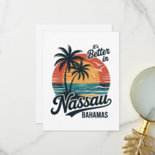 Nassau Bahamas Beach Summer Thank You Card