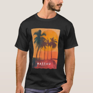 Nassau Bahamas Caribbean Beach Vacation Palm Tree T-Shirt