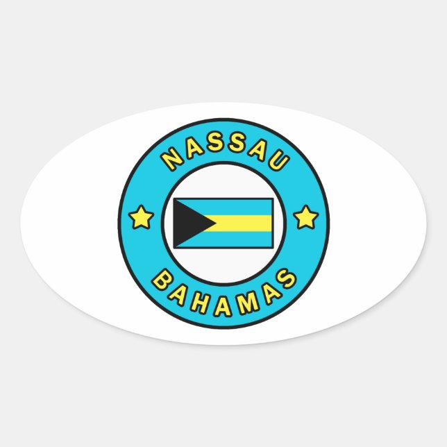 Nassau Bahamas Oval Sticker (Front)