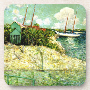 Nassau, Bahamas, painting by J. Alden Weir Coaster