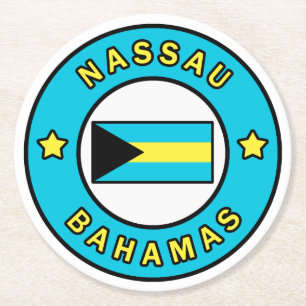 Nassau Bahamas Round Paper Coaster