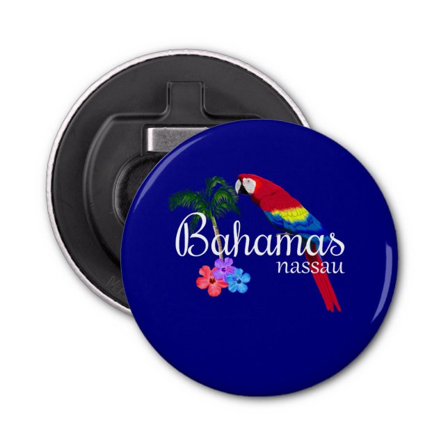 Nassau Bahamas Tropical Destination Bottle Opener (Front)
