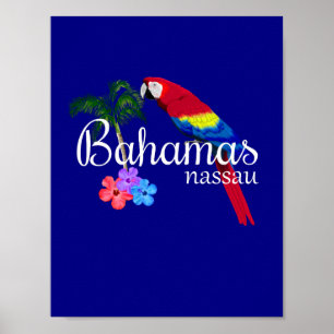Nassau Bahamas Tropical Destination Poster