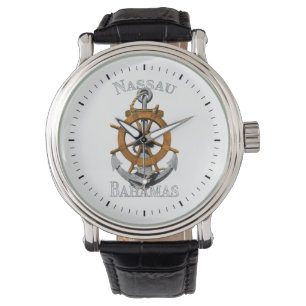 Nassau Bahamas Vacation Nautical Anchor Helm Saili Watch