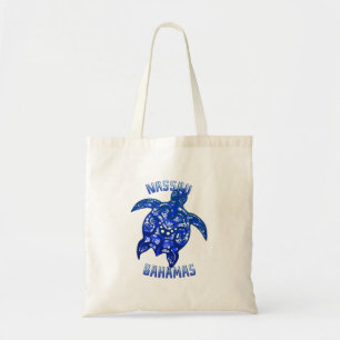 Nassau Bahamas Vacation Tribal Turtle Tote Bag