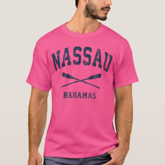 Nassau Bahamas Vintage Nautical Paddles Sports Oar T-Shirt