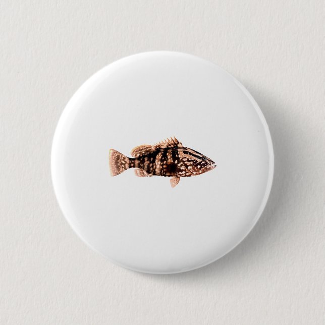 Nassau Grouper 6 Cm Round Badge (Front)