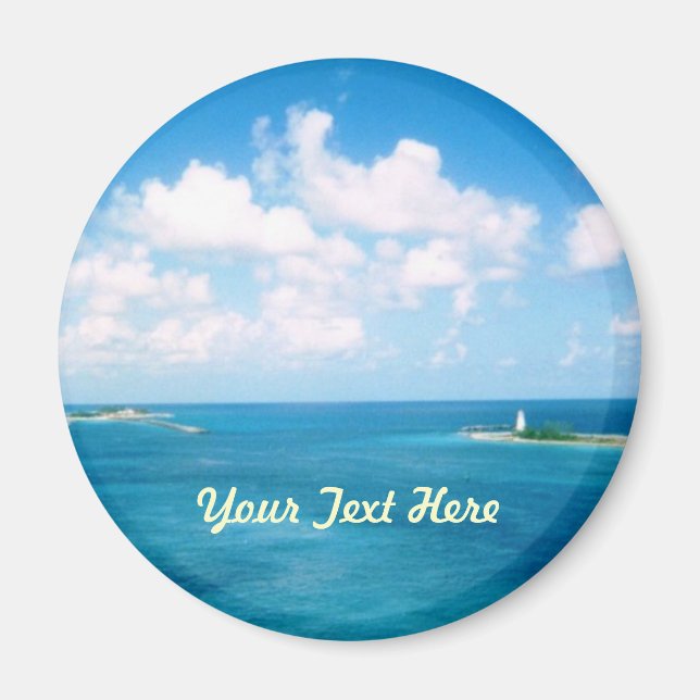 Nassau Harbour Magnet rnd (Front)