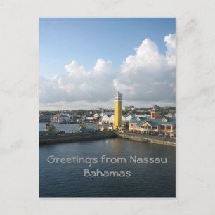 Nassau harbour postcard