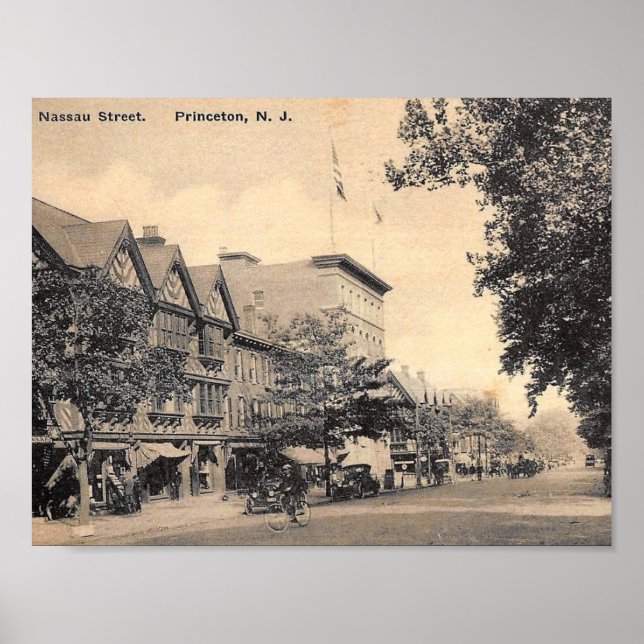 Nassau St, Princeton, New Jersey, Vintage Poster (Front)