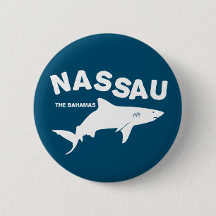 Nassau - The Bahamas Shark Diving T-Shirt 6 Cm Round Badge