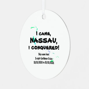 Nassau Vivimus Carib. Cruise Soca Cools Metal Tree Decoration