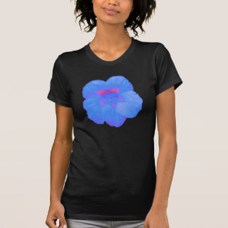 Nasturtium bright Blue Ladies T Shirt