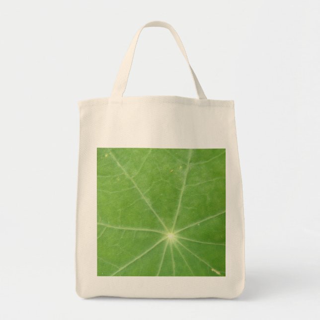 Nasturtium Leaf Organic Grocery Tote Bag (Front)