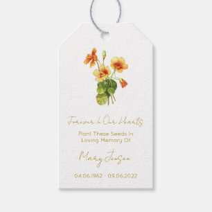 Nasturtium Simple Seed Packet Funeral Gift Tags