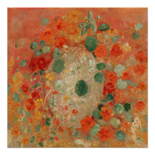 Nasturtiums by Odilon Redon Poster