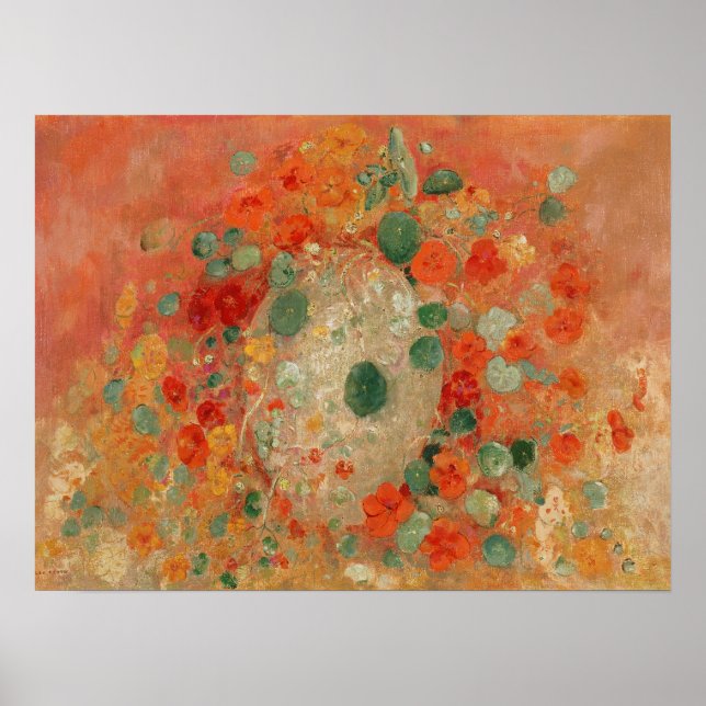 Nasturtiums by Odilon Redon Poster (Front)