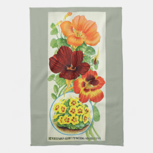 Nasturtiums of 1906 tea towel