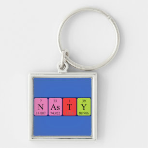 Nasty periodic table name keyring