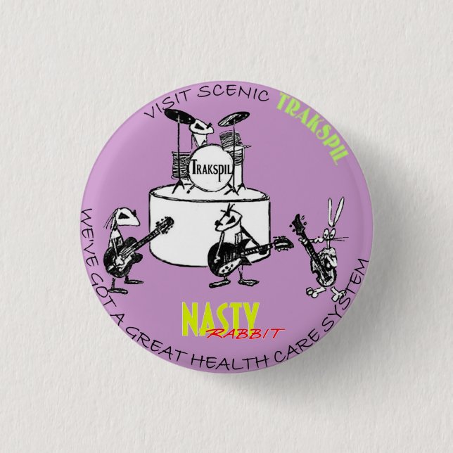 Nasty Rabbit: Rabbit's Ninth "Trakspil Tourism" 3 Cm Round Badge (Front)