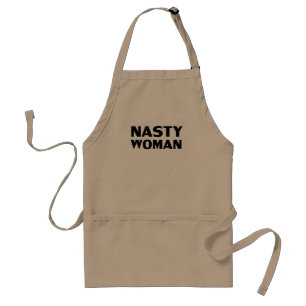 Nasty woman black modern typography minimalist standard apron