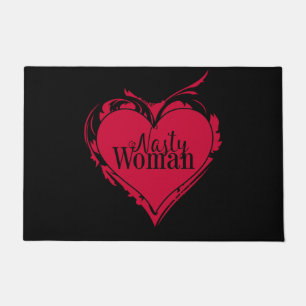 NASTY WOMAN red art HEART Doormat