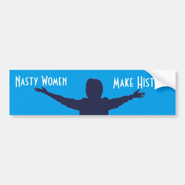 Nasty Women Make History Clinton Sticker (Front)