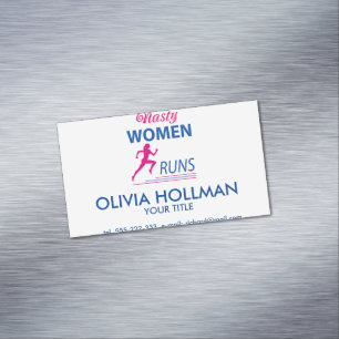 Nasty women runs magnetic business card