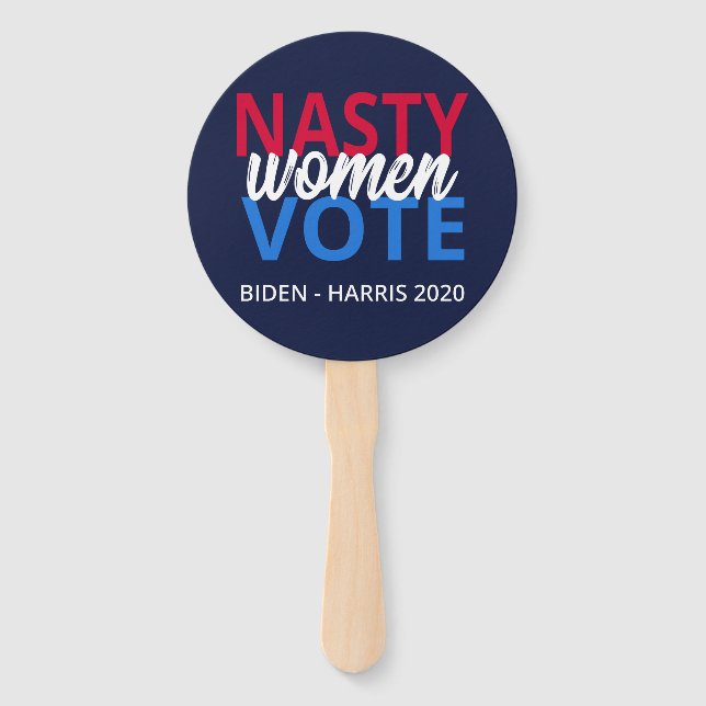 Nasty Women Vote II Hand Fan (Front)
