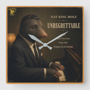 Nat King Mole: a Parody Square Wall Clock