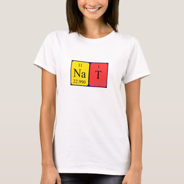 Nat periodic table name shirt (Front)