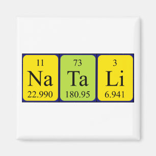 Natali periodic table name magnet