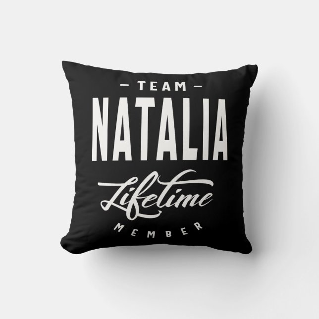 Natalia Personalised Name Birthday Gift Cushion (Front)