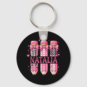Natalia Personalised Name Pencil Back To School Key Ring