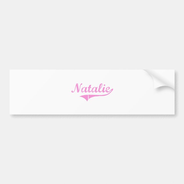 Natalie Classic Style Name Bumper Sticker (Front)