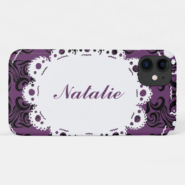 Natalie Lace & Damask Victorian Phone iPhone Case (Back (Horizontal))