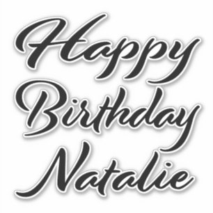 Natalie Name Vorname black Sticker Geburtstag