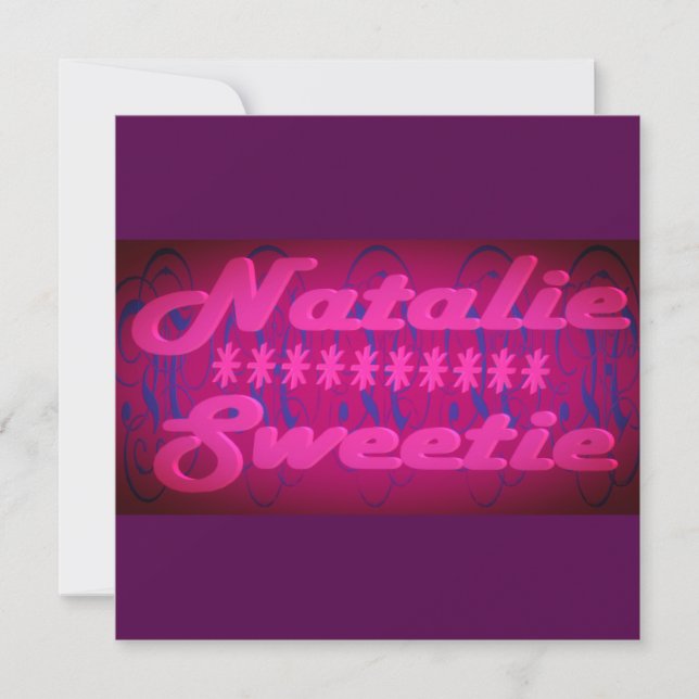 Natalie Sweetie design deep purple  (Front)