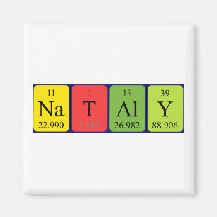 Nataly periodic table name magnet