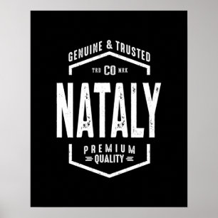Nataly Personalised Name Birthday Gift Poster