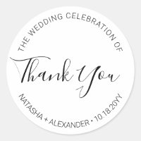 Natasha Handwritten Script Wedding Favour Thank Yo