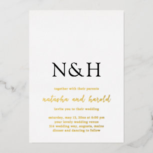 Natasha Monogram Modern Wedding