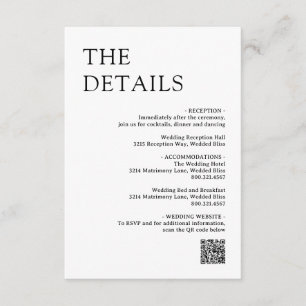 Natasha Monogram Modern Wedding Enclosure Card