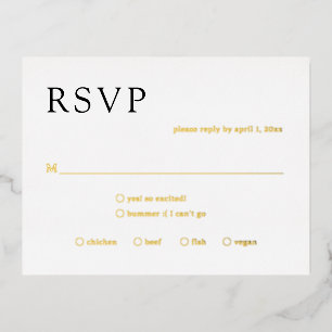 Natasha Monogram Modern Wedding RSVP Card
